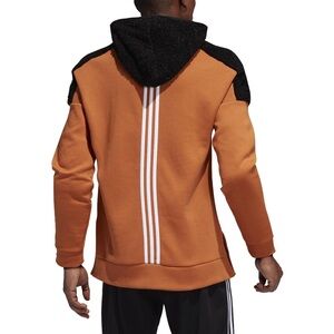 Adidas Logo Print Hoodie Men Tops Khaki-Brown FS7570